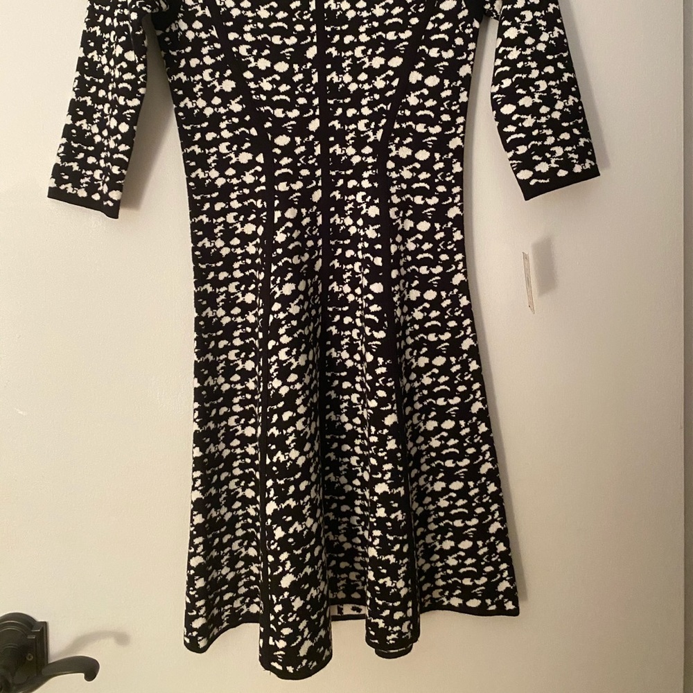 Black and white fit and flare mini dress - Picture 5 of 8